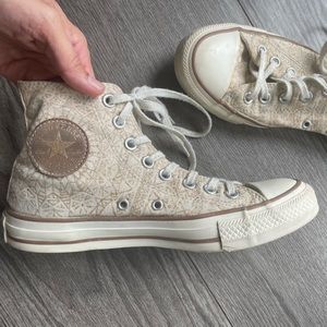 Converse Boho Snowflake Sparkle High Tops Sneakers